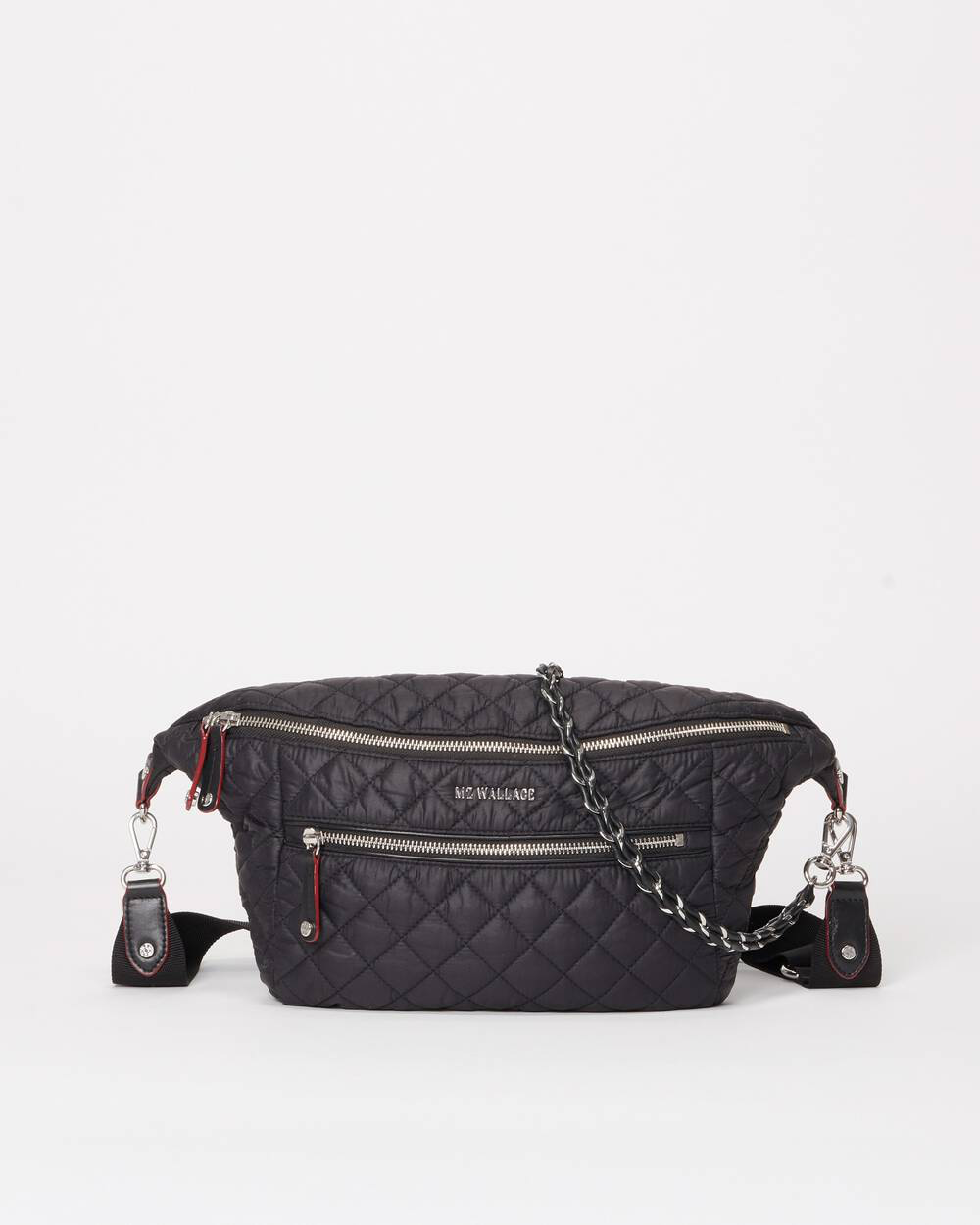 MZ WALLACE Crosby Patent Quilted Sling Belt Bag